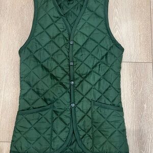 Lavenham green quilted vest size 34/XS